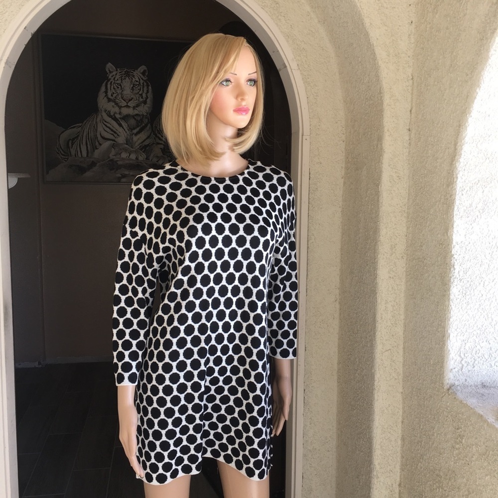 St. John collection black/white midi dress size P - Picture 13 of 16